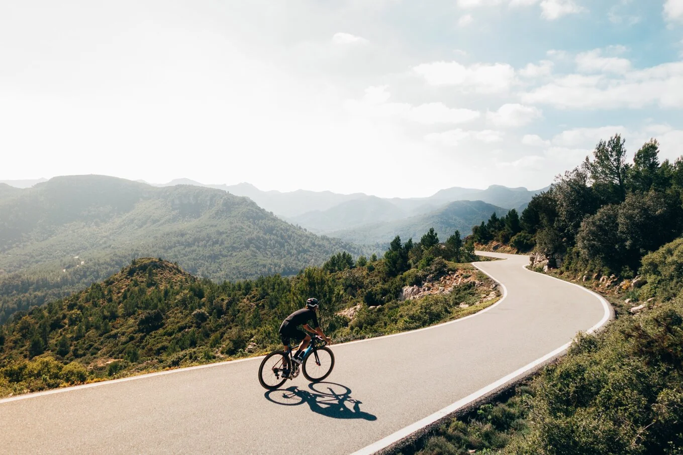 cyclist in heat