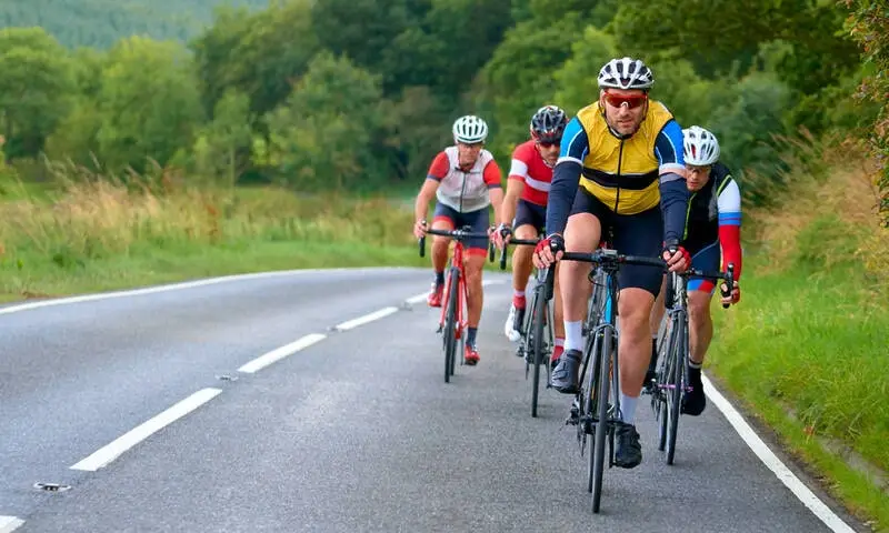 cyclist in a group ride cyclist in a group ride