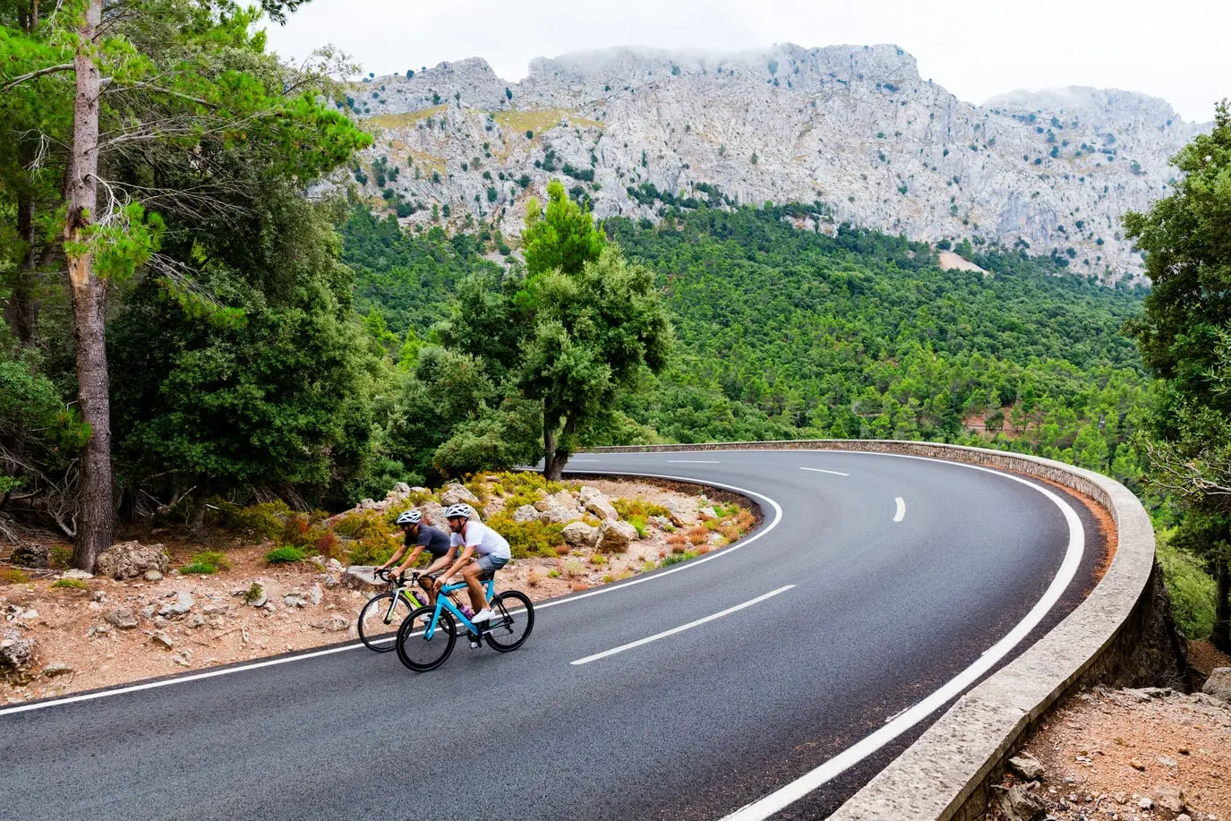 cyclists training together
