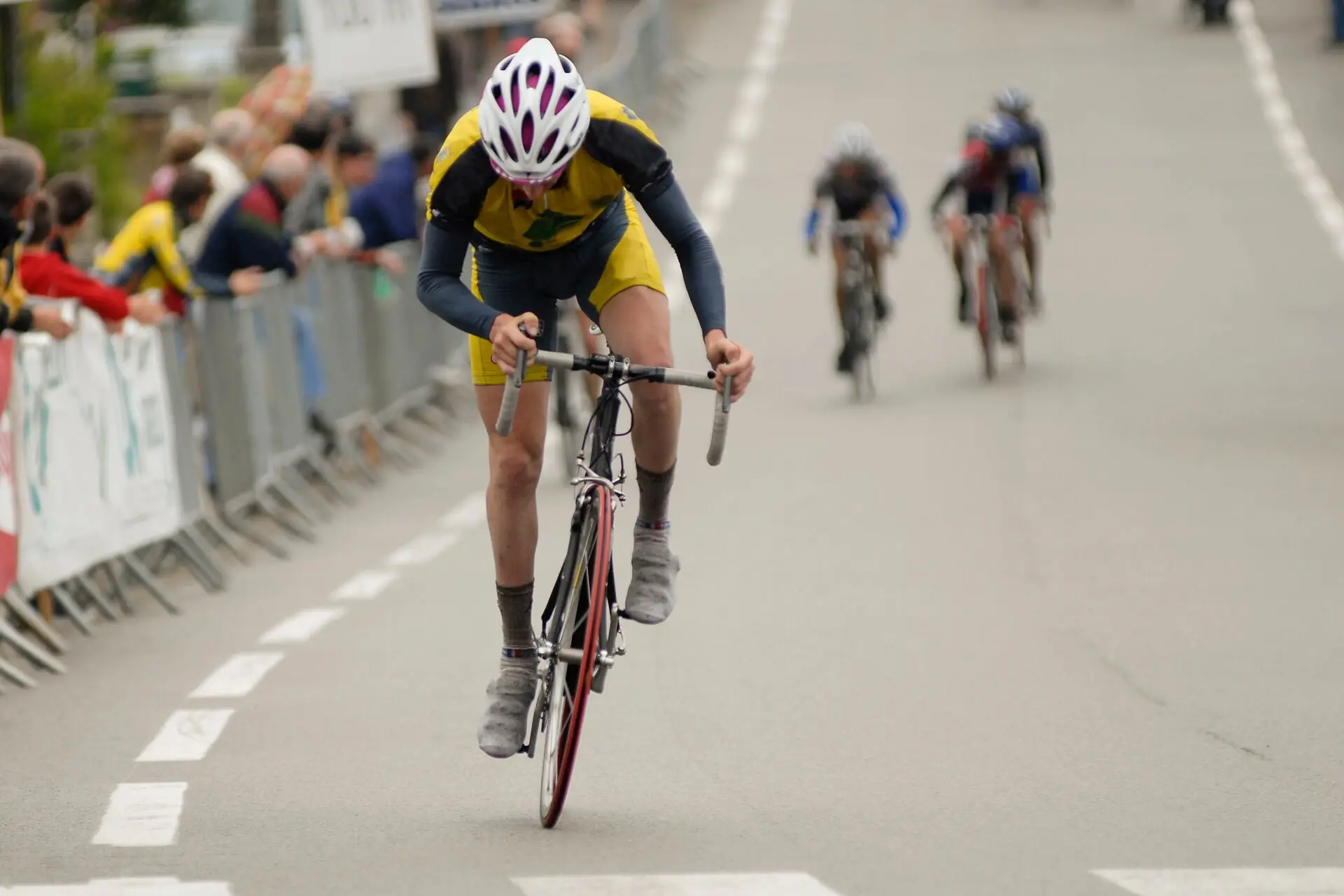 road cyclist sprinting road cyclist sprinting