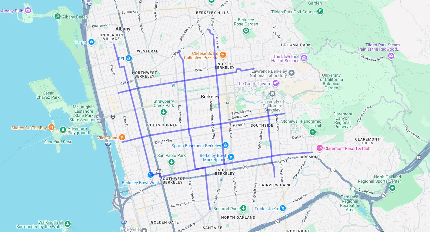 map of bike boulevards in berkeley map of bike boulevards in berkeley