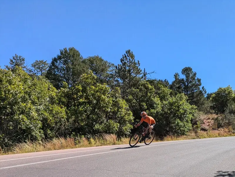 cornering cyclist cornering cyclist