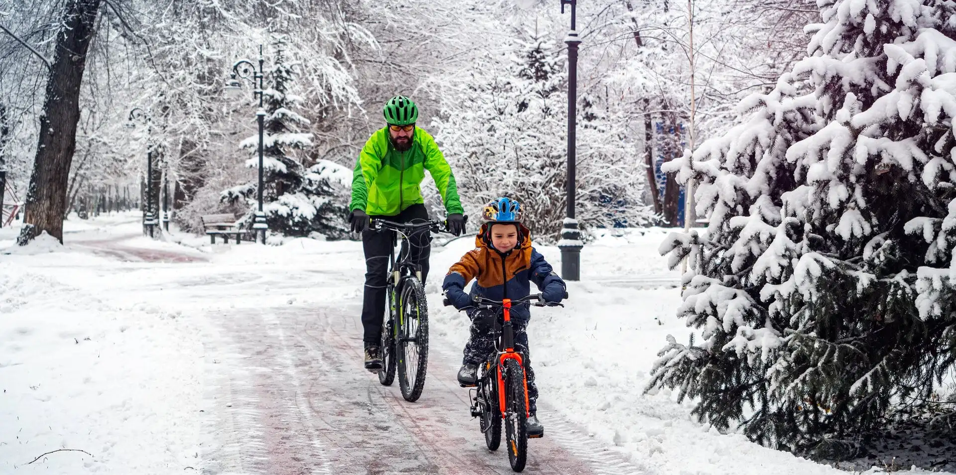 A young rider with a bicycle