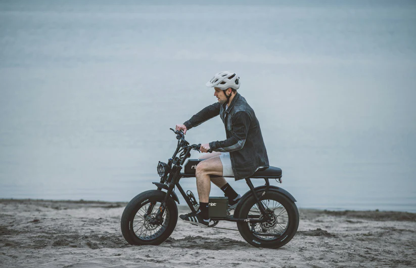 teenager on ebike teenager on ebike