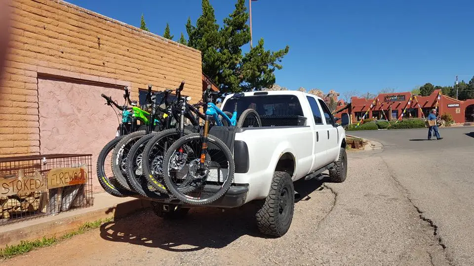 bikes in pickup truck