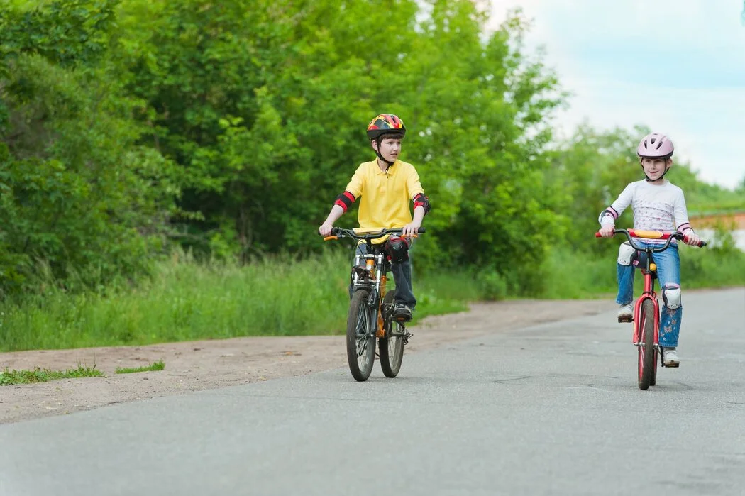 children on bikes
