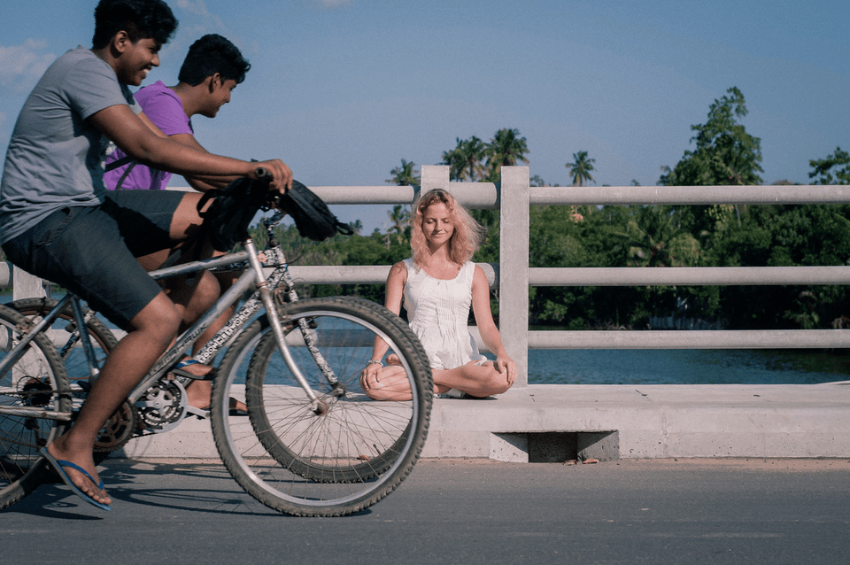 cyclist and yoga