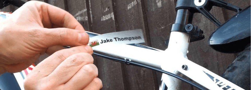 bicycle name sticker